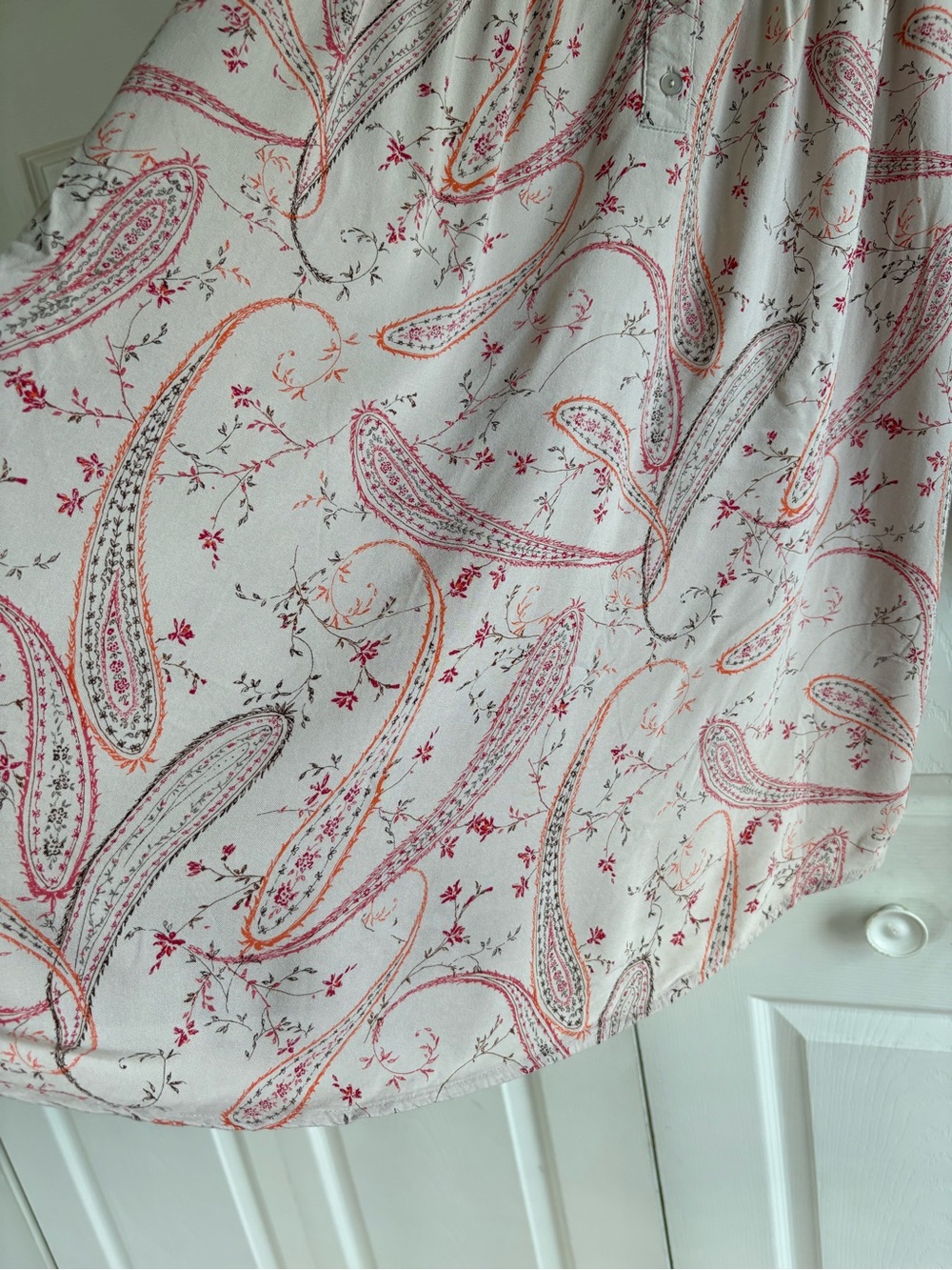 Lane Bryant Paisley Peasant Top Boho Blouse 3/4 Sleeves 14/16 Prairie Tradewife - Picture 4 of 7